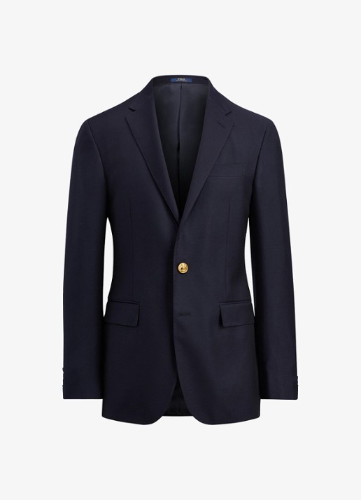 Ralph Lauren Tailored fit colbert van wol met klepzakken - voorkant 4 classic navy / donkerblauw
