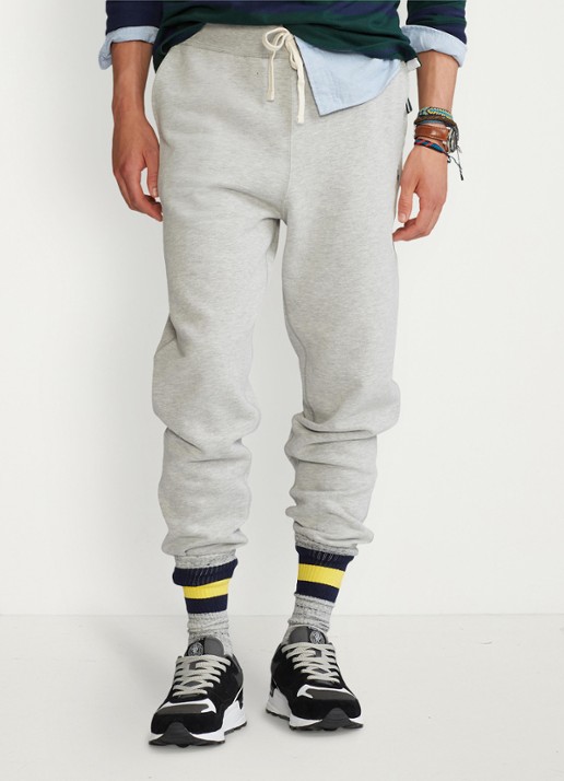 Ralph Lauren Tapered fit cropped joggingbroek met logoborduring
