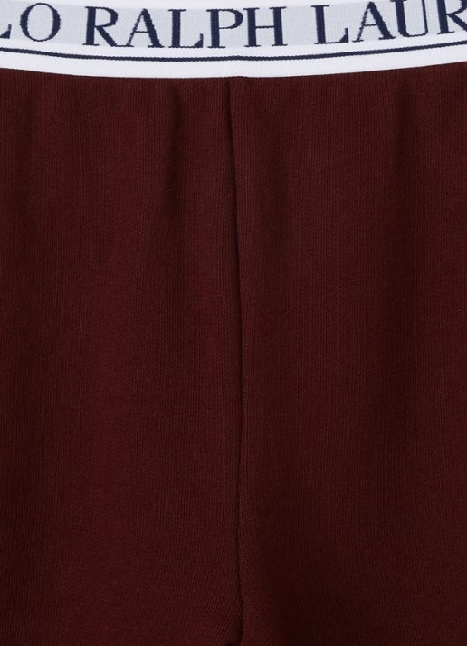 Ralph Lauren Tapered fit joggingbroek met logoband - detail bordeauxrood