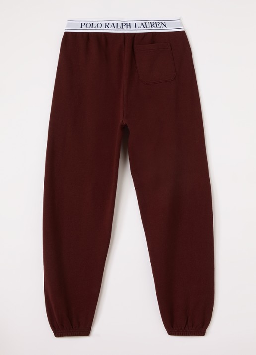 Ralph Lauren Tapered fit joggingbroek met logoband - voorkant 3 bordeauxrood