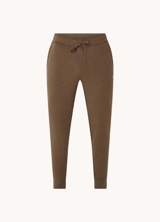 Ralph Lauren Tapered fit joggingbroek met logoborduring - voorkant 3 cedar heather / bruin