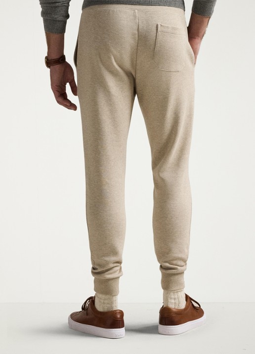 Ralph Lauren Tapered fit joggingbroek met logoborduring - achterkant 5 tuscan beige / beige