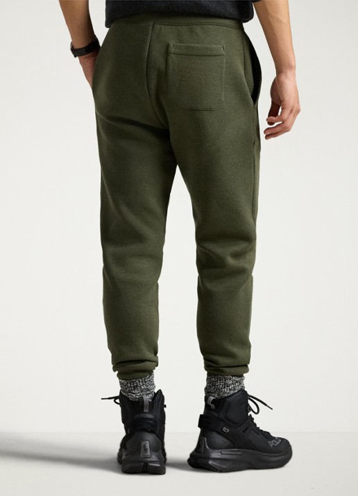 Ralph Lauren Tapered fit joggingbroek met logoborduring - achterkant 3 alphine heather / legergroen