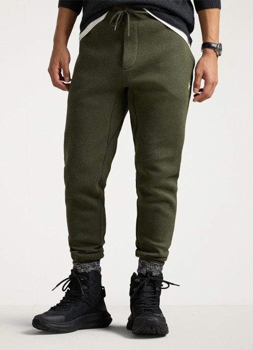 Ralph Lauren Tapered fit joggingbroek met logoborduring - detail alphine heather / legergroen