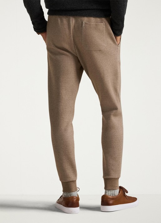Ralph Lauren Tapered fit joggingbroek met logoborduring - achterkant 5 brown heather / lichtbruin