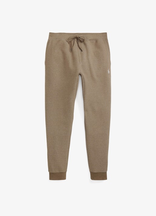 Ralph Lauren Tapered fit joggingbroek met logoborduring - voorkant 3 brown heather / lichtbruin