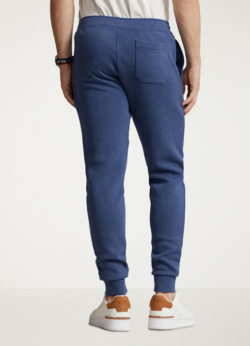 Ralph Lauren Tapered fit joggingbroek met logoborduring - achterkant 2 derby blue heather / blauw