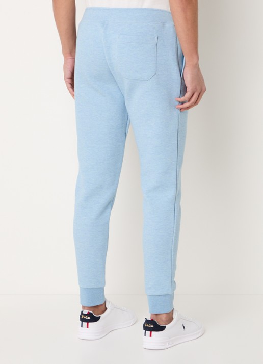 Ralph Lauren Tapered fit joggingbroek met logoborduring - achterkant 5 modern blue heather / blauw