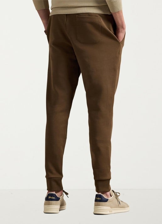 Ralph Lauren Tapered fit joggingbroek met logoborduring - achterkant chestnut / lichtbruin