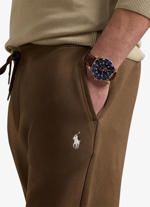 Ralph Lauren Tapered fit joggingbroek met logoborduring - detail 5 chestnut / lichtbruin