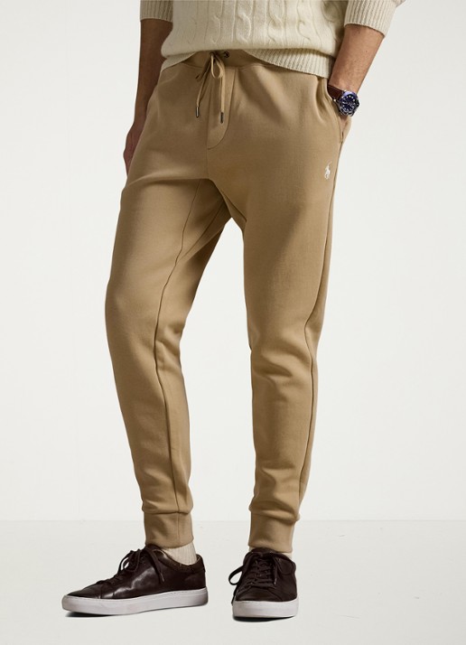 Ralph Lauren Tapered fit joggingbroek met logoborduring - detail 4 beige