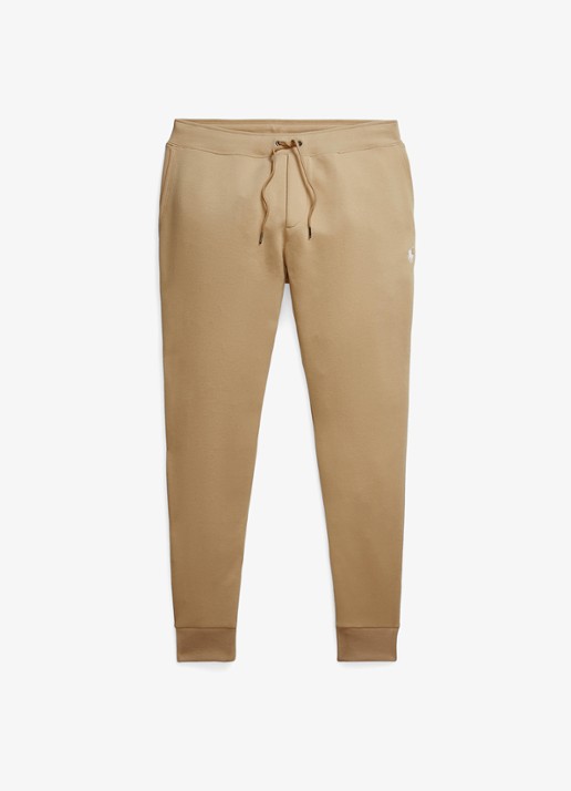 Ralph Lauren Tapered fit joggingbroek met logoborduring - voorkant 2 beige