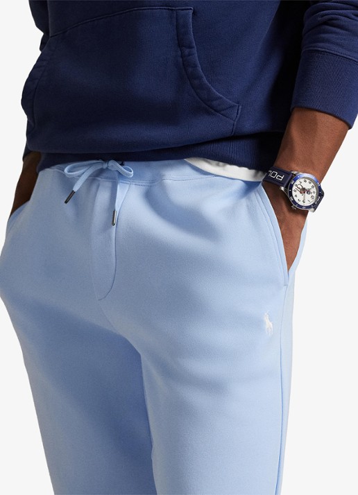 Ralph Lauren Tapered fit joggingbroek met logoborduring - detail 2 office blue / lichtblauw