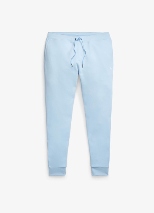 Ralph Lauren Tapered fit joggingbroek met logoborduring - voorkant 3 office blue / lichtblauw