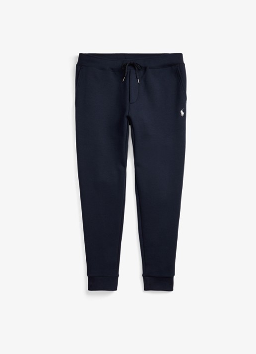 Ralph Lauren Tapered fit joggingbroek met logoborduring - voorkant 5 aviator navy / donkerblauw