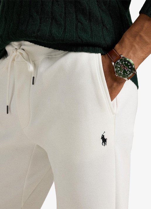 Ralph Lauren Tapered fit joggingbroek met logoborduring - detail 4 white / wit