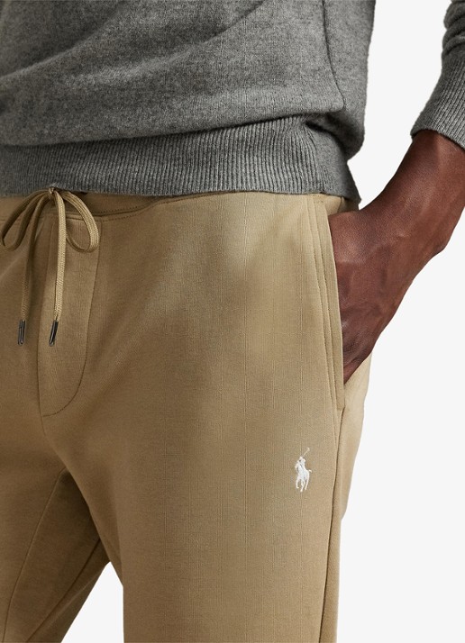 Ralph Lauren Tapered fit joggingbroek met logoborduring - detail surrey tan / tan