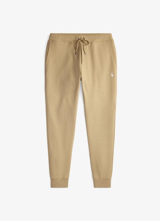 Ralph Lauren Tapered fit joggingbroek met logoborduring - voorkant 3 surrey tan / tan