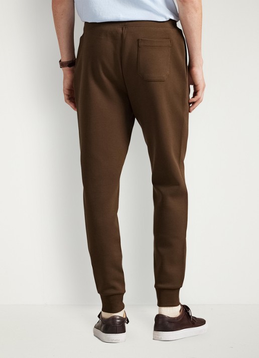 Ralph Lauren Tapered fit joggingbroek met logoborduring - achterkant 5 branch brown / bruin