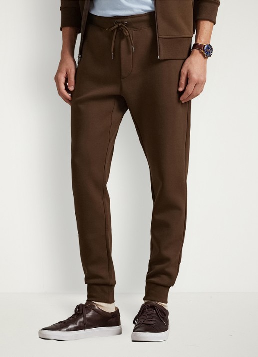 Ralph Lauren Tapered fit joggingbroek met logoborduring - detail branch brown / bruin