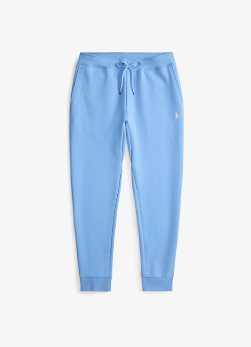 Ralph Lauren Tapered fit joggingbroek met logoborduring - voorkant 5 chatham blue