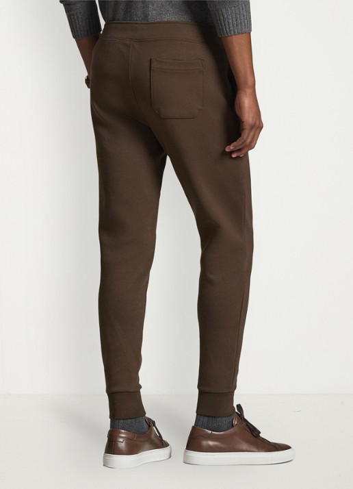 Ralph Lauren Tapered fit joggingbroek met logoborduring - achterkant nutmeg brown