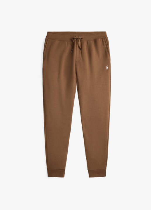 Ralph Lauren Tapered fit joggingbroek met logoborduring - voorkant 3 luggage brown / bruin