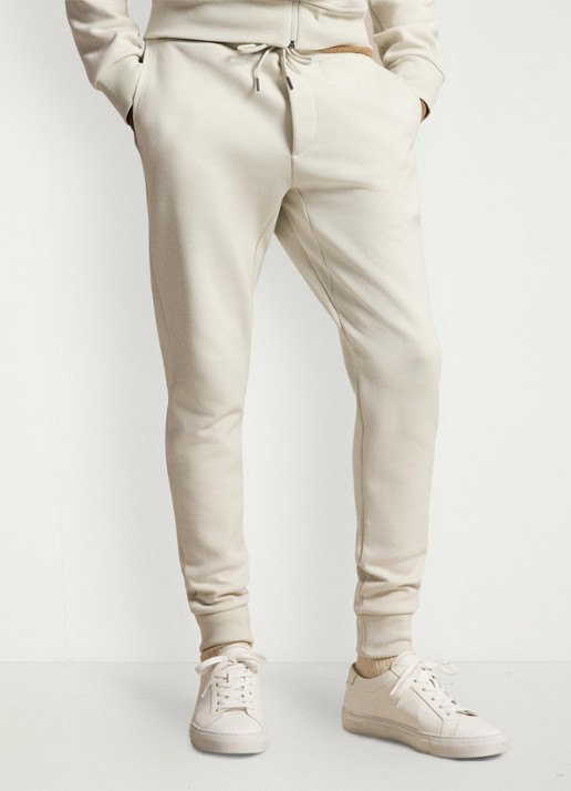 Ralph Lauren Tapered fit joggingbroek met logoborduring - detail 2 stone pebble / gebroken wit