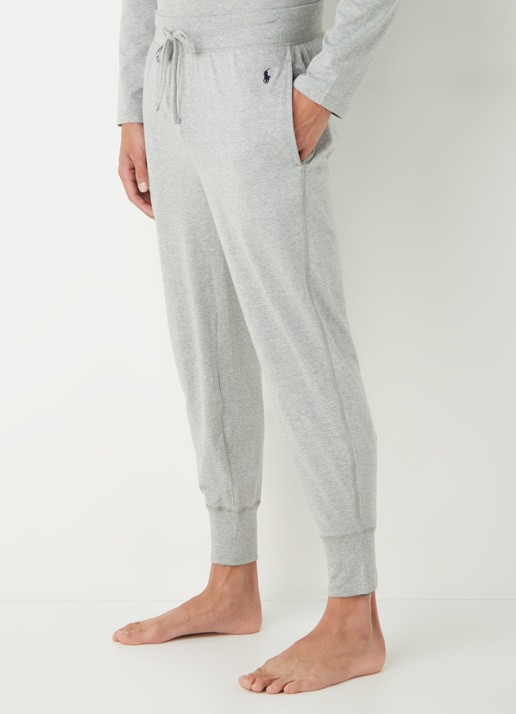 Ralph Lauren Tapered fit loungebroek met steekzakken en logo - detail 5 grijs