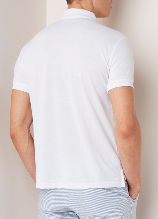 Ralph Lauren The Earth regular fit polo vervaardigd uit gerecycled plastic  - achterkant wit