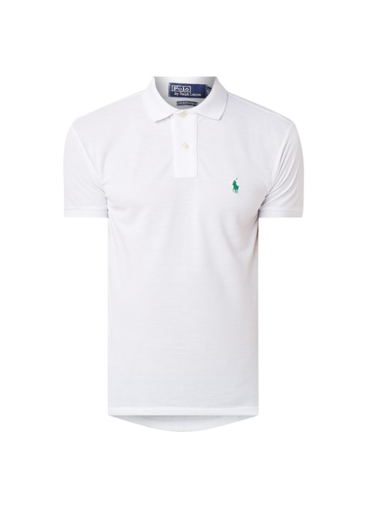 Ralph Lauren The Earth regular fit polo vervaardigd uit gerecycled plastic  - voorkant 2 wit