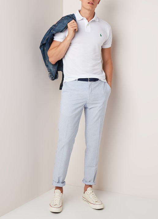 Ralph Lauren The Earth regular fit polo vervaardigd uit gerecycled plastic  - voorkant 3 wit
