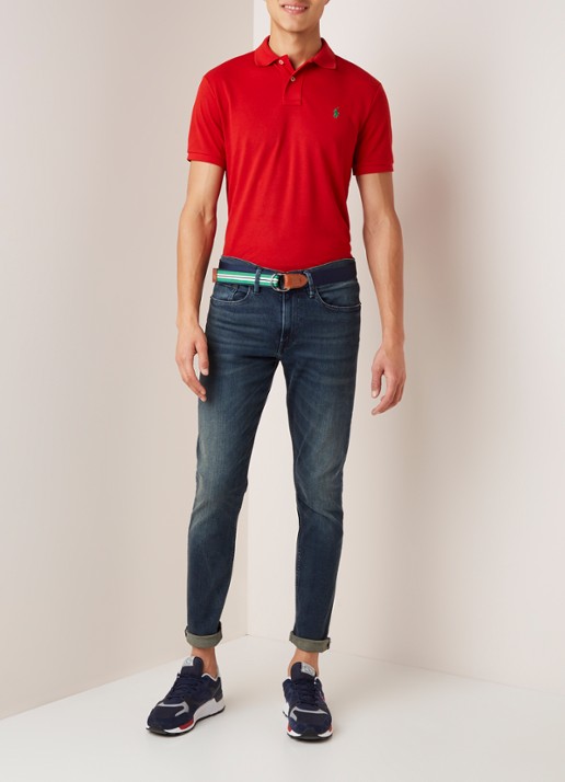 Ralph Lauren The Earth regular fit polo vervaardigd uit gerecycled plastic  - voorkant 3 rood