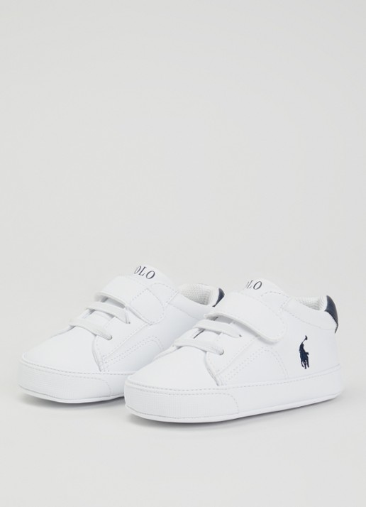 Ralph Lauren Theron babyslofje met logo - voorkant 2 wit