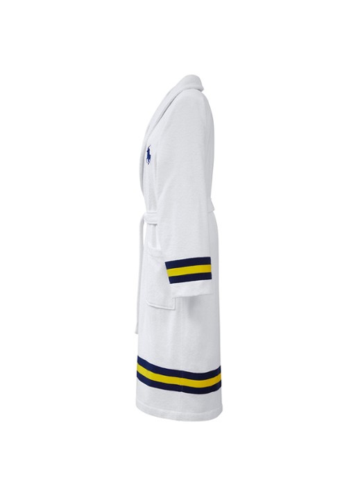 Ralph Lauren Tommie badjas met logoborduring - detail wit