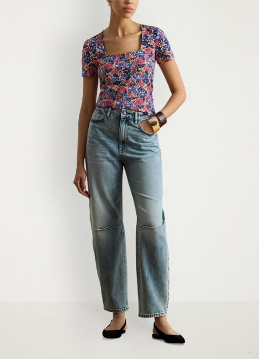 Ralph Lauren Top met bloemenprint - voorkant 5 red / rood