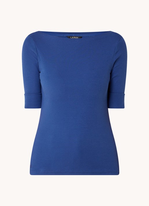 Ralph Lauren Top met boothals - voorkant 2 new sapphire / blauw