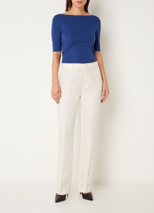Ralph Lauren Top met boothals - voorkant 3 new sapphire / blauw