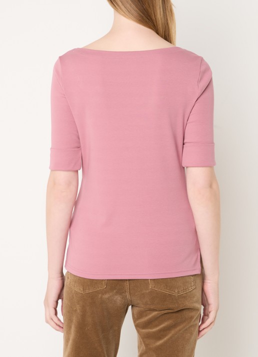 Ralph Lauren Top met boothals - achterkant 4 rose blush / roze