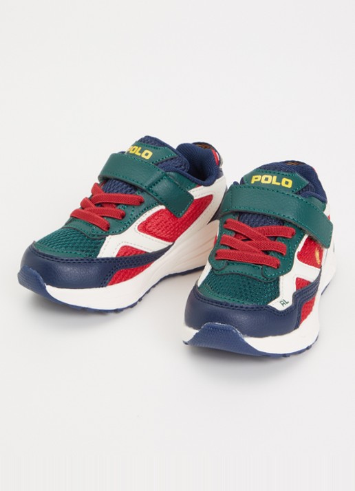Ralph Lauren Trackster 275 sneaker met mesh details en logo - voorkant 2 rood