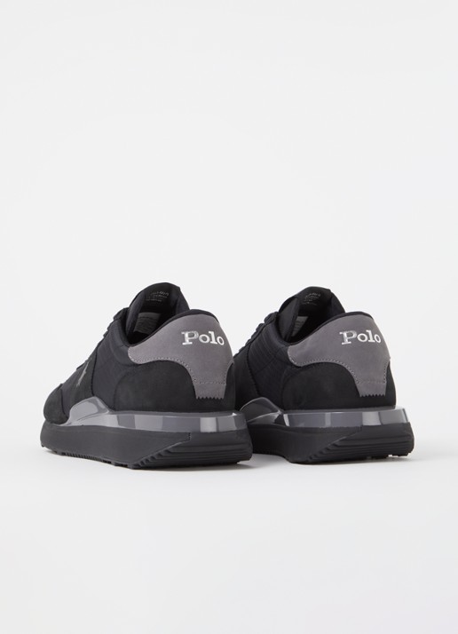 Ralph Lauren Train 89 sneaker met suède details - achterkant 5 zwart