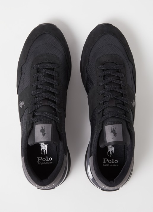 Ralph Lauren Train 89 sneaker met suède details - detail 2 zwart