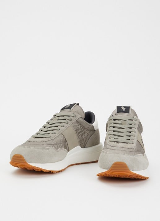 Ralph Lauren Train 89 sneaker met suède en leren details - detail 2 grijs