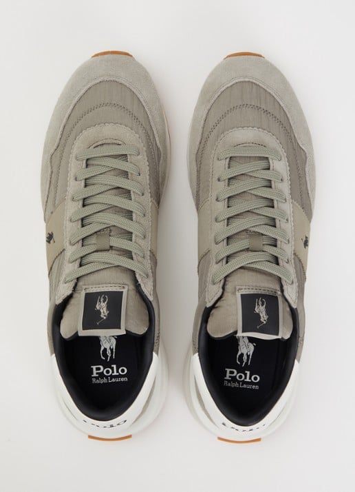 Ralph Lauren Train 89 sneaker met suède en leren details - detail 3 grijs