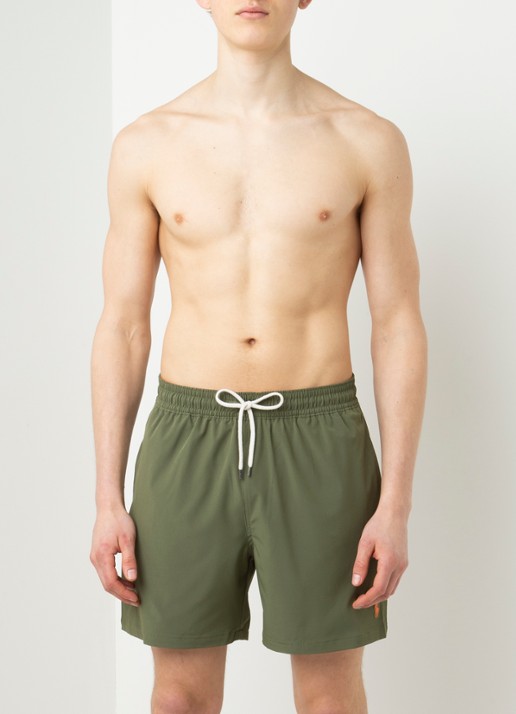 Ralph Lauren Traveler zwembroek met steekzakken - voorkant 4 olijfgroen