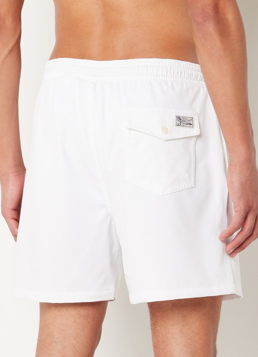 Ralph Lauren Traveler zwembroek met steekzakken - achterkant 2 wit