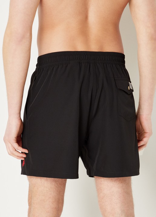 Ralph Lauren Traveler zwemshorts met logo en koordsluiting - achterkant 4 polo black / zwart