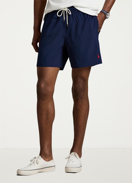 Ralph Lauren Traveler zwemshorts met logo en koordsluiting - detail 3 newport navy / donkerblauw