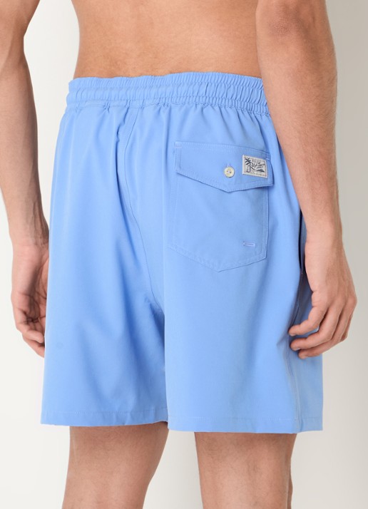 Ralph Lauren Traveler zwemshorts met logoborduring - achterkant 4 harbour island blue / blauw