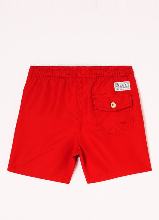 Ralph Lauren Travlr zwemshorts met logo - voorkant 2 rood